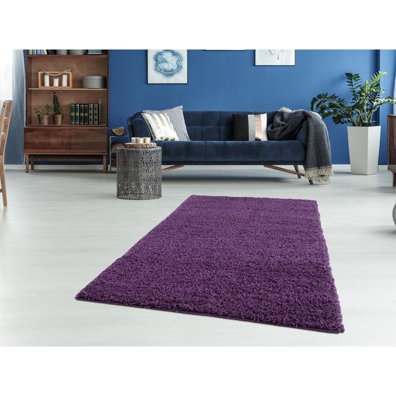 Purple shag rug deals